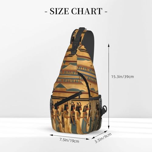 Bolso bandolera con estampado Mujeres en Egipto antiguo miniatura 3