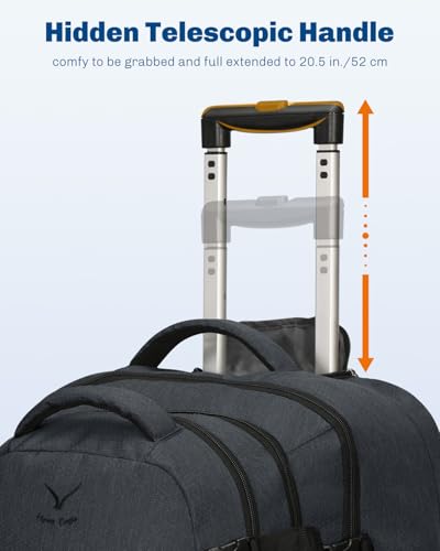 Image of Hynes Eagle 2 in 1 Travel Backpack 22 inches Carry on Luggage 63L Rolling Backpack for Men Women with Packing Cubes 3PCS Set