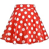 Damen Vintage Rock, 1950er Jahre A Linie Faltenrock,Polka Dot Swing Rock Partyrock für Fasching Halloween Karneval Party (DE/NL/SE/PL, Alphanumerisch, M, Regular, Regular)