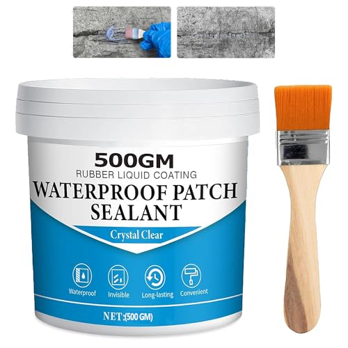 Image of Belanto 500GM Transparent Waterproofing Glue with Brush for Roof Leakage,Crack Seal Water Leakage Solution Indoor Outdoor,Waterproof Adhesive Sealant for Bathroom Pipe Wall Tile,Window (500 GM)