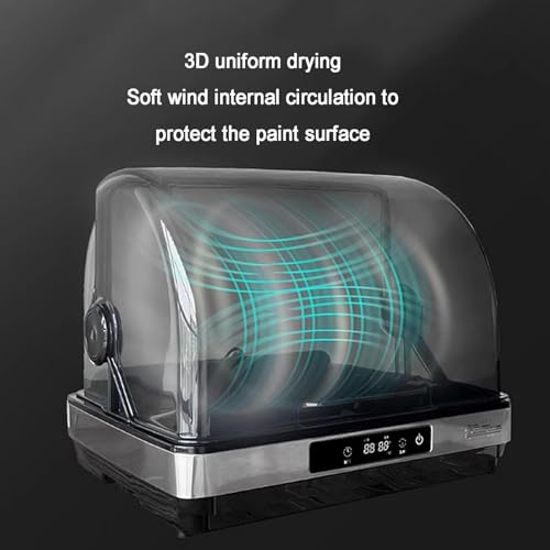 Airbrush Drybooth 300 W modelowa suszarka do farb z ekranem LCD, regulowana temperatura 30-65°C, timer 0,5-8 h, osłona przeciwpyłowa i szuflady do przechowywania dla modeli i rzemiosła