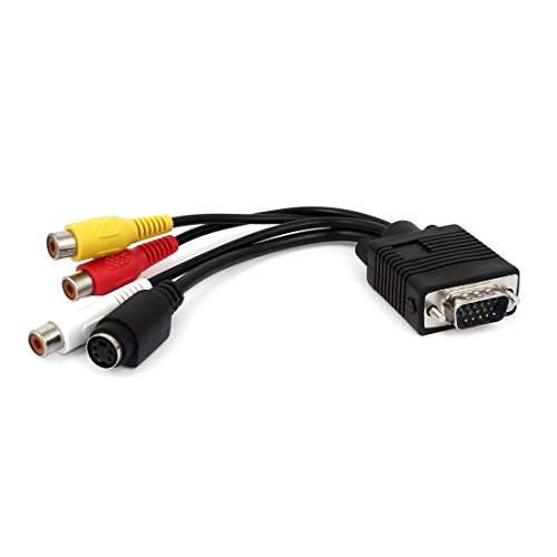 Hot VGA SVGA to S-Video 3 RCA AV TV Out Cable Adapter Converter Computer Monitor