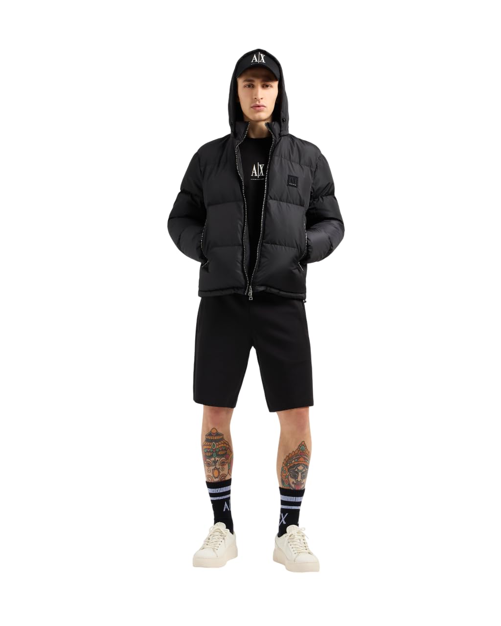 Armani Exchange Men's Black Round Neck Long Sleeve Knit Jumper - Long Sleeve T-Shirts - M- Tops