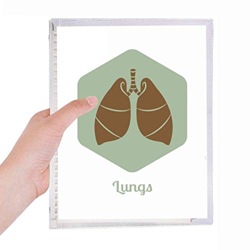 Carnet de notes organes pulmonaires rechargeable idée cadeau médecin