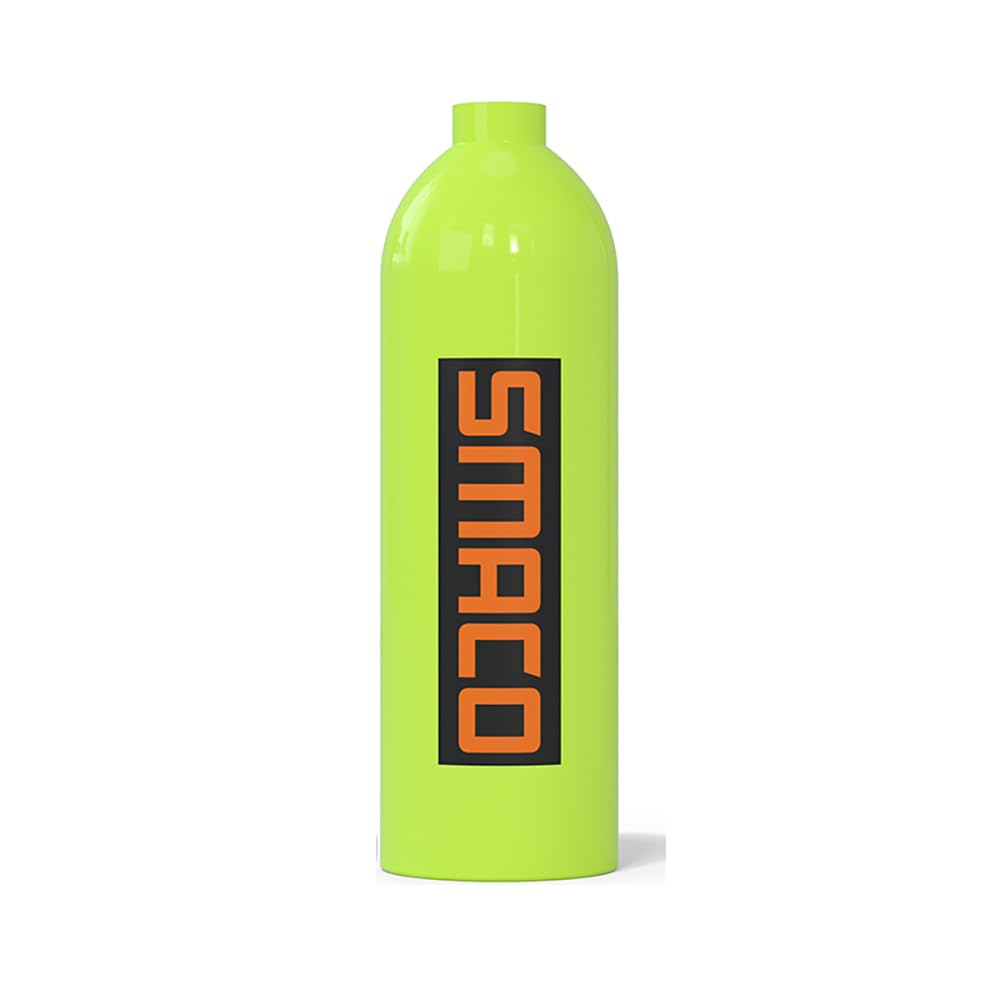 SMACO Mini Bouteille de Plongée Bouteille Vide en Aluminium pour Réservoir de Plongée –Légère et Durable