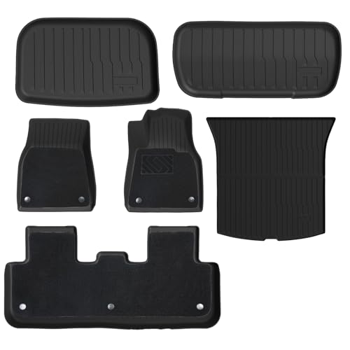 �e�X�����f��y �W���j�p�[ (Tesla Model Y Juniper) ��p �t���A�}�b�g�E�A�N�Z�T���[ | 2025-2026�N���f�� �Ή� | �Ԏ��p�݌v�E�S�V��^ �����h�� TPE�f�� �y�b�g&�L�b�Y�ɗD���� (�u���b�N4)