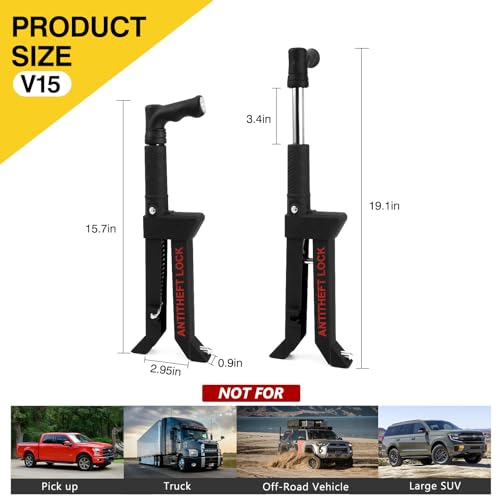 Image of Brake Pedal Lock, Anti Theft Car Device Brake Clutch Lock, Universal Car Security Anti Theft Protection for Car /Auto /Mini SUVs /Sedans, with Escape Hammer Window Breaker and 3 Keys(V15)