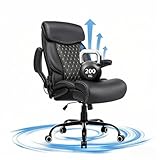 Bosmiller Chefsessel Bürostuhl 200kg Belastbarkeit Ergonomischer Schreibtischstuhl mit Extra Breite...