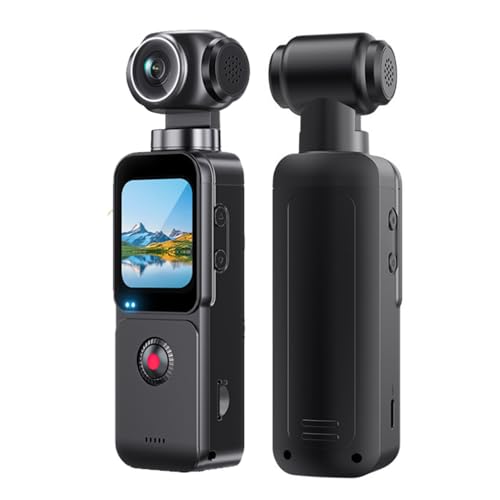 Caméra d'action 4K 64MP avec stabilisation et objectif rotatif à 270 degrés