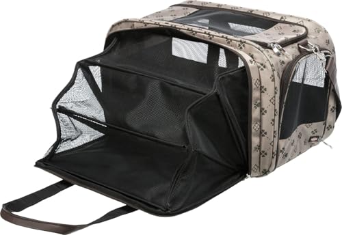 Trixie 28903 Tasche Maxima, erweiterbar, 33 × 32 × 54 cm, beige/braun