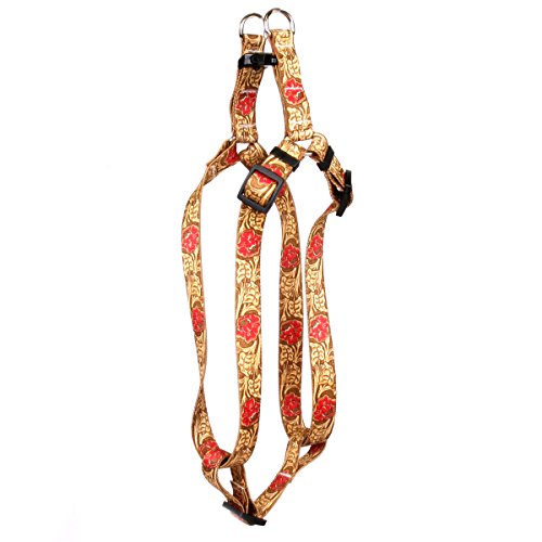 Image of Yellow Dog Design Standard Step-In Harness, Leather Rose Red, Large 25 inch - 40 inch