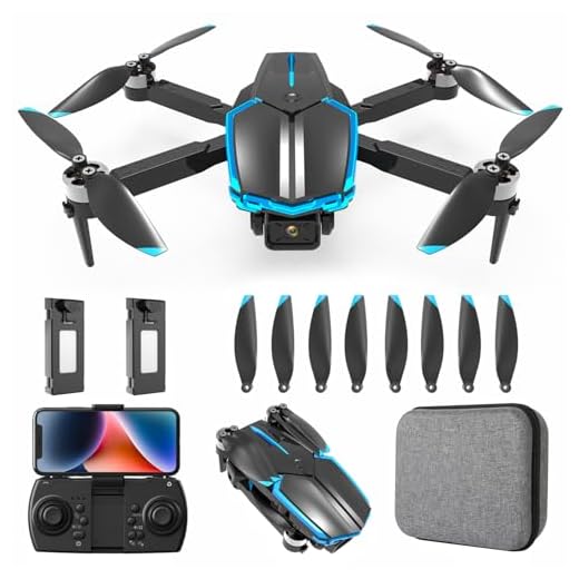 Drone avec Camera 1080P avec Moteur Sans Balais, Drone pour Enfant et Debutant avec Vol de 36min, Quadcopter RC Jouets Cadeaux pour Enfants Anniversaire (Black)