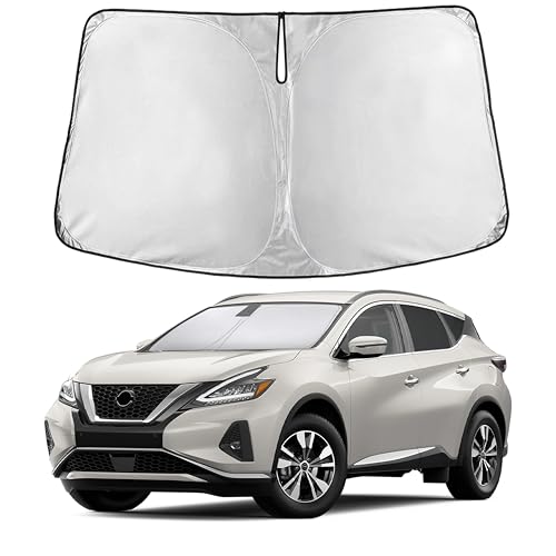 Image of EcoNour Windshield Sun Shade Compatible for Nissan Murano 2015-2024 Front Window Sunshade Foldable Sun Visor UV & Heat Blocking Protection