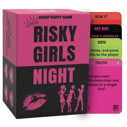 RISK IT OR DRINK IT Risky Girls Night | Girls Night Games for Adults: 150 Spicy Questions and Hilarious Dares | Fun Party Game for Adults Perfect for Galentines, Bachelorette, & Birthday Parties