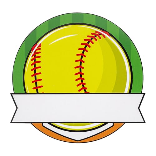 Fun Express Bulk 50 Piece Team Spirit Softball Name Cutouts
