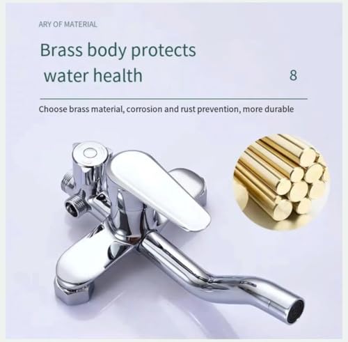 Image of X-XONIER Luxury Shower System, 3-in-1, Dazzling Large Overhead RainFall and 3 Way Multifunction Hand Held shower, Hot and Cold Mixer set, Mixer Tub Spout, (silver)