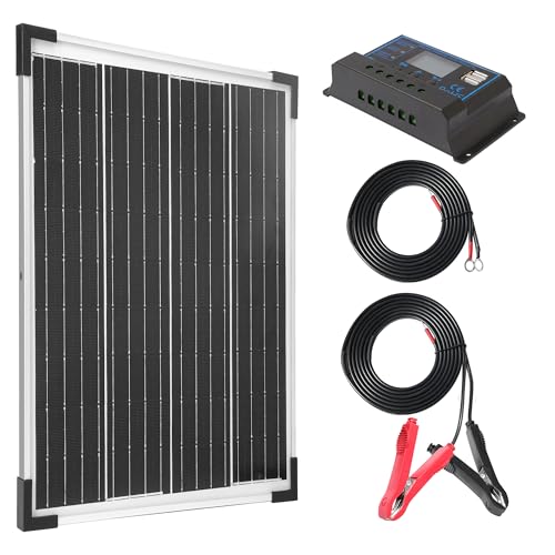 Nicesolar 20W ソーラーパネルキット ソーラーパネル 20W 12v 単結晶 +...