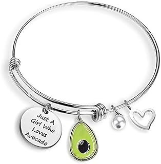 EIGSO Funny Avocado Gift Just A Girl Who Loves Avocado Bracelet Acocado Lover