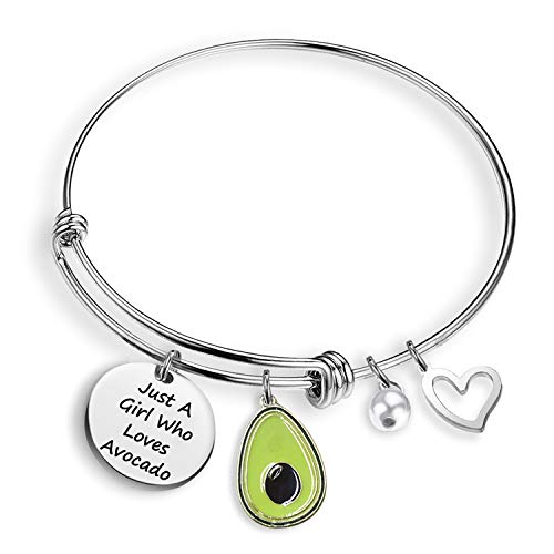 EIGSO Funny Avocado Gift Just A Girl Who Loves Avocado Bracelet Acocado Lover