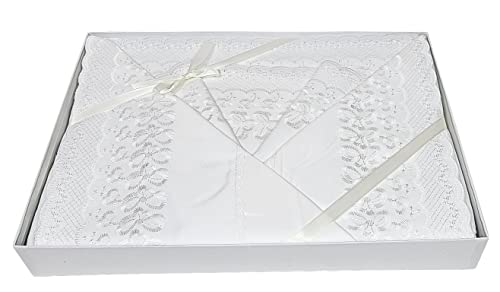 Completo Lenzuola matrimoniale in pizzo Renato Balestra Ornella bianco