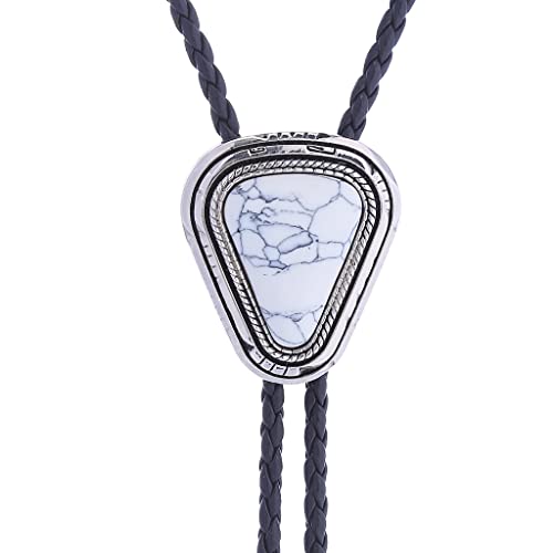 Image of Btilasif Bolo Tie- Tiger Eye Stone Bolo Tie Leather Necktie Western Jewelry Accessories for Women Men