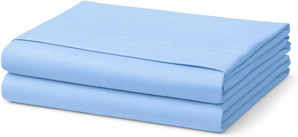 Night Zone Microfibre Flat Sheet Super Soft Wrinkle Free & Breathable Bed Sheet Lightweight & Fade Resistant Hotel Quality Bedding (Sky Blue, King)