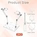 Exclaith 2 Pack Action Figure Display Stand Assembly Action Figure Display Holder Base Doll Model Support Stand Clear 1/144 Hg/Rg Model for Toys 3.75