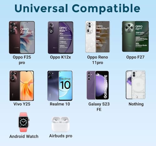 Image of NISHTECH Type C VOOC Flash SuperVOOC Charging Cable Supports Upto 120W Compatible for Oppo Reno /2 /2Z /2F /Reno 10x Zoom /k3(C Type Cable Charger)- White