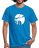 Das hochwertig verarbeitete, gerade geschnittene Herren-T-Shirt von Gildan mit rundem Halsausschnitt ist für Maschinenwäsche bei 30°C geeignet