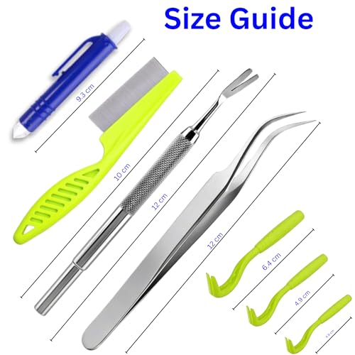 Evollax Tick Removal Tool – 7 Pack Tick Remover Tool for Humans and Pets | Tick Removal Kit Includes Tick Tweezers & Tick Comb for Dogs | Tick Prevention for Dogs and Cats Safely Removes Entire Tick — view 6