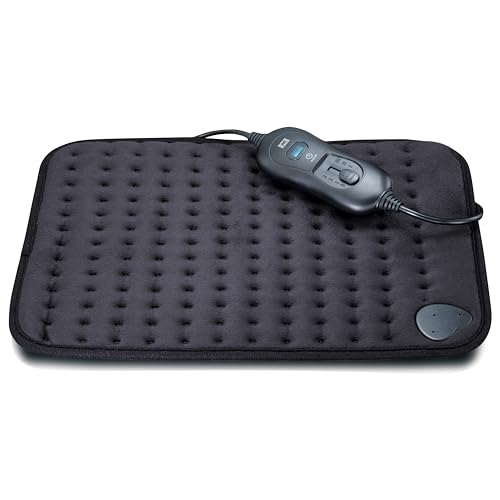 Melissa 16760051 - Coussin chauffant avec trois niveaux de chaleur, protection contre la surchauffe et arrêt automatique - 40 x 30 cm - Noir