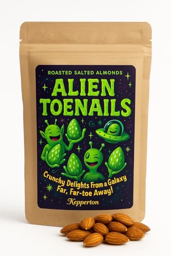 Image of Alien Toenails - Hilarious Gag Gift Roasted Salted Almonds by Kepperton | Premium USA Snack for White Elephant, Office Pranks, Birthday & Christmas Fun | Unique Funny Nut Gift Idea