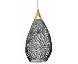 Montage : installation facile possible, avec trou de 1 cm pour le passage des câbles et suspension en bois d'acacia (16 cm de hauteur).