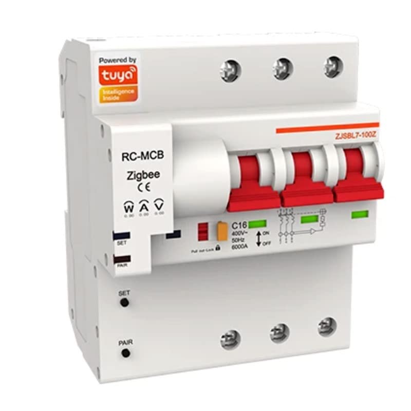 Interruptor Inteligente Tuya Zigbee Interruptor IOT de Control Remoto Inalámbrico con Interruptor Inteligente Enchufable 1P-4P Centro de Enlace Necesario (No Incluido)