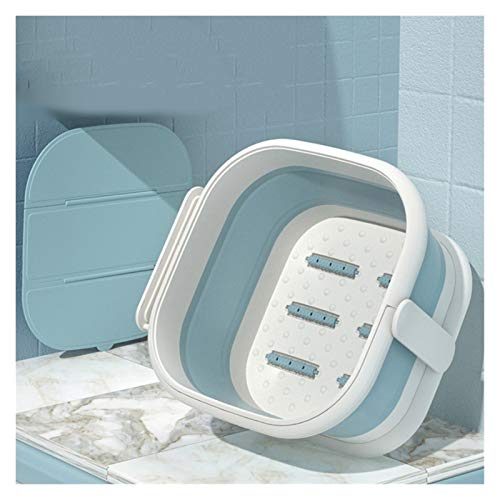 Spa de pies YXCKG plegable y portátil plástico azul