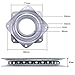 4 Pieces 3 Inch Square Lazy Susan Turntable Bearings Rotating Bearing Plate with 150 Pound Capacity, 5/16 Inch Thick (Silvery)