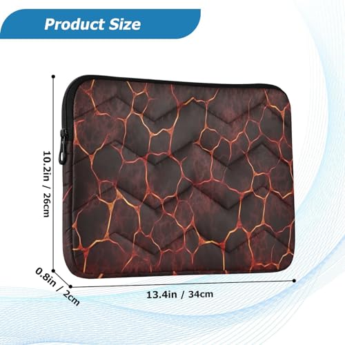 Funda para laptop 13-14 pulgadas Magma roja texturada resistente al agua miniatura 3