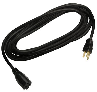 Master Electrician 02306ME 15-Ft. 16/3 SJTW Black Round Vinyl Extension Cord - Quantity 22