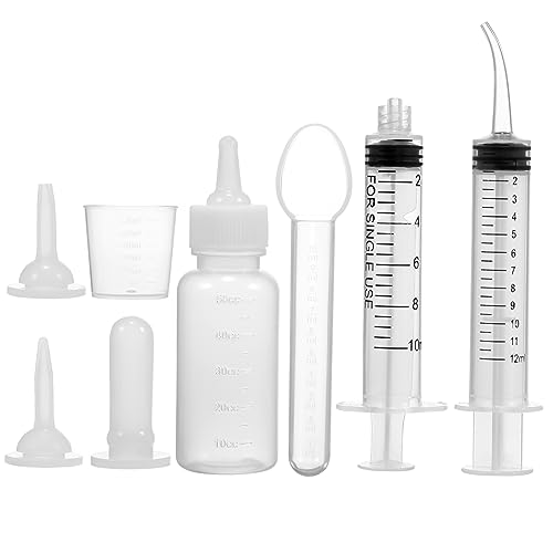 Toyvian PET Nursing Set Bottles and Brushes for Newborn Animals Includes Small Animal Milk Bottles and Feeding Tools for Puppies and Kittens