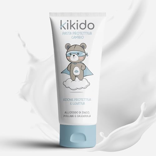 Kikido Crema Pañal Bebe 100ml - Pasta Protectora con Óxido de Zinc al 10% para Bebé - Crema Culito Recien Nacido con Caléndula y Polen para Irritaciones y Rojeces - Calidad Superior y Aroma Suave