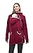 MaisMa Women's Fleece Zip Up Maternity Kangaroo Hoodie Sweatshirt Jacket(Cherry,S)