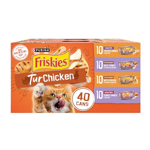 20% coupon - Purina Friskies Wet Cat Food Gravy Variety Pack, 5.5oz, 40 Cans