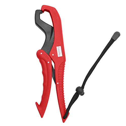 フィッシュグリップ プラスチック 錆びない 魚掴み器 超軽量 水面に浮かべる 安全ロープ付き