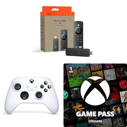 Amazon Fire TV Stick 4K + Mando Xbox Robot White + 1 mes de Game Pass Ultimate