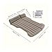 jtymx Portable SUV Inflatable Car Mattress - Beige Durable Multi-Functional Rectangular PVC Flocked Air Mattress with Storage Bag & Repair Kit |(Gray)