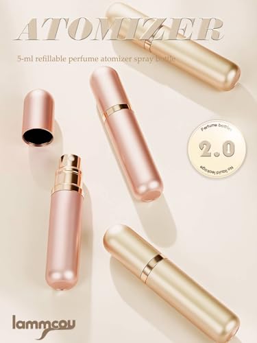 Lammcou Travel Perfume Atomizer, Mini Portable Refillable Perfum Spray Bottle, 5ml Travel Size Perfume Dispenser - Image 3