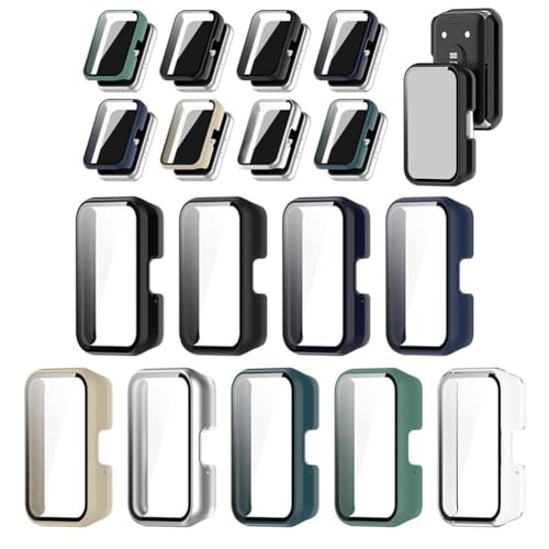 Premium Real Anti-Scratch Heavy-Duty Explosion-proof Tempered Glass Screen Protector Film Natural Tactility Shock Absorbing Case Compatible with Samsung Galaxy Watch 6 Classic 47mm LTE SM-R965U