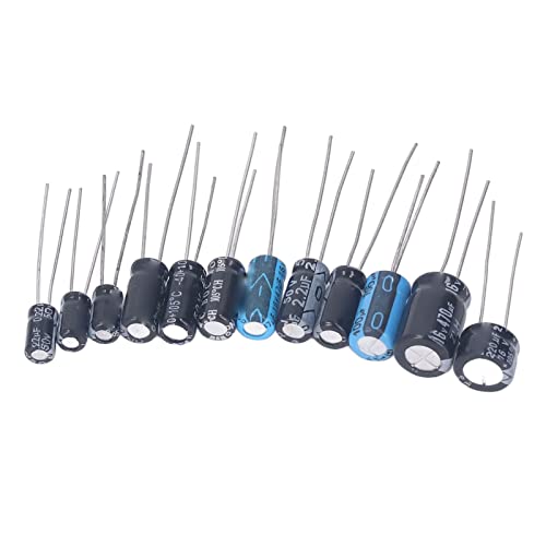 120 Peças 12 Capacitores Eletrolíticos de Alumínio de Valor 0,22‑470UF 50 V 16 V Kit de Sortimento d