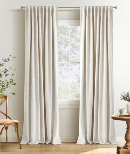 INOVADAY 100% Blackout Curtains 84 Inches Long 2 Panels Set, Back...