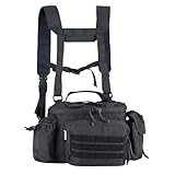 MGFLASHFORCE Tactical Fanny Pack for Men EDC Molle Waist Bag Hip Belt Pouches for Hiking Fishing Climbing Running Cycling Outdoor Sports